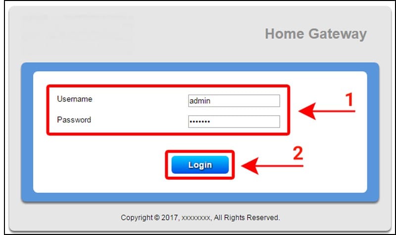 Nhập thông tin vào khung đăng nhập