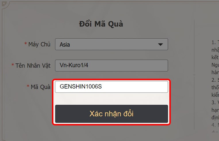 Xác nhận đổi