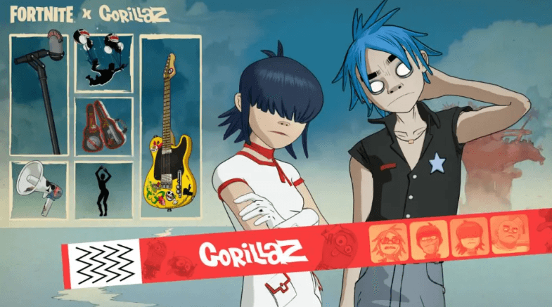 Giá và cách nhận skin Gorillaz trong Fortnite