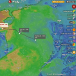 Cơn bão số 6 NongFa trên Windy và hành trình tiếp theo của bão