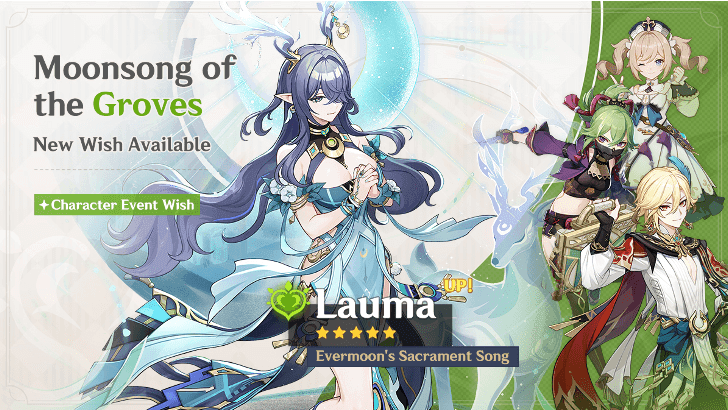 Hình ảnh Lauma Genshin Impact Banner phát hành