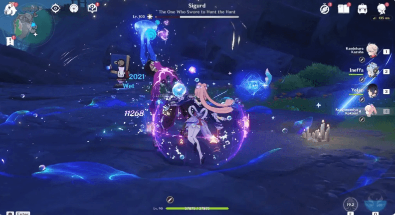 Chiến đấu với boss Sigurd trong Genshin Impact