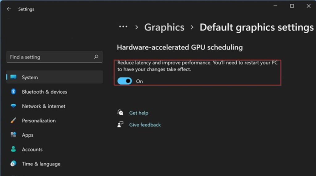 Bật Hardware-Accelerated GPU Scheduling (HAGS)